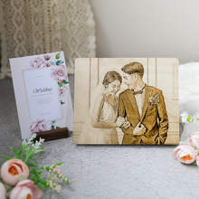 [사각사각]커플사진 기념일 생일 선물 인생한컷 편지 사진인화 우드포토 액자 제작+무료선물포장